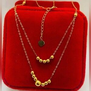 Chic Gold Beaded Necklace